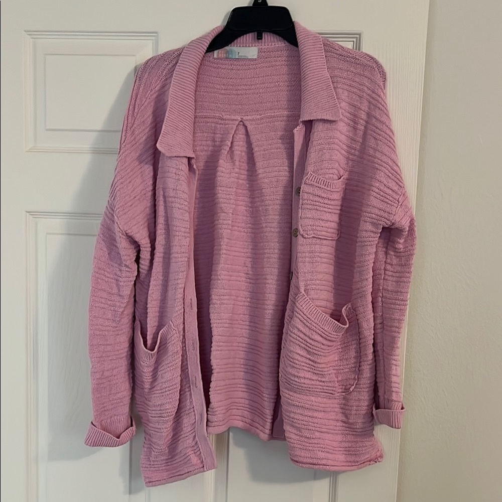 Pink Knit Cardigan